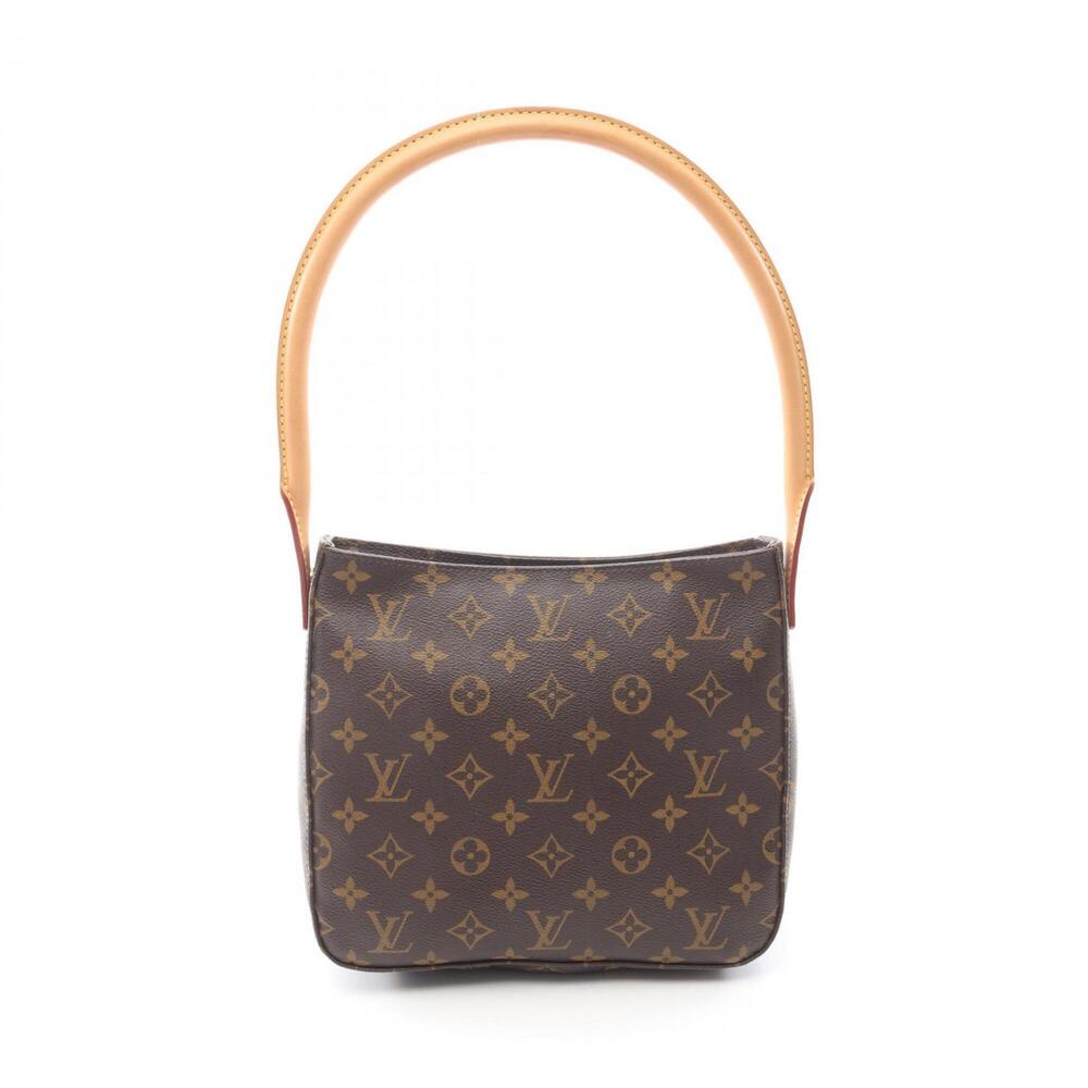 LOUIS VUITTON Authentic Brown Monogram Leather Looping MM Shoulder Bag